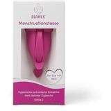 Elanee Menstruationstasse Größe 2, einfache Entnahme dank diskreter Zuglasche, 33 ml Füllmenge (741-00)
