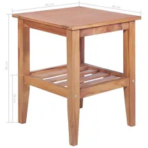 vidaXL Couchtisch Braun Teak 40 x 40 x 50 cm