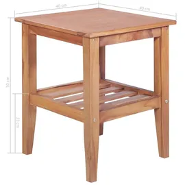 vidaXL Couchtisch Braun Teak 40 x 40 x 50 cm