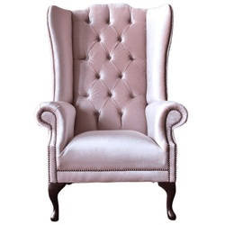 JVmoebel Chesterfield-Sessel, Ohrensessel Klassisch Design Wohnzimmer Chesterfield Couch rosa