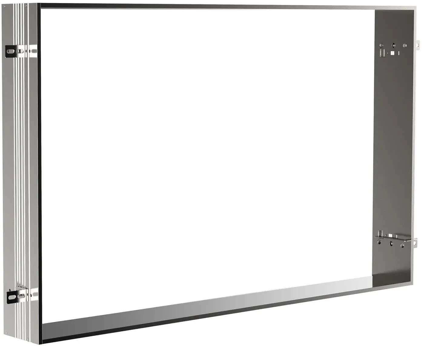 Einbaurahmen für Unterputz-Lichtspiegelschrank Kronenbach / Alluvion, 120 cm, Badmöbel, aluminium