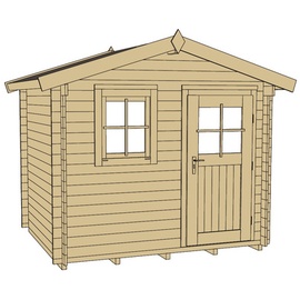 Weka Premium 28 FT 2,50 x 2,00 m natur inkl. Vordach