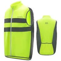 Airtracks ROCKBROS Fahrradweste Radweste Laufweste Reflektierend Winddicht Atmungsaktiv (Asia XXXL=Europa Xl