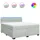 vidaXL Boxspringbett mit Matratze Hellgrau 180x200 cm Samt