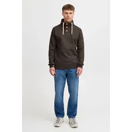 !Solid Stehkragenpullover SOLID "Stehkragenpullover SDTripTroyer", Herren, Gr. S, braun (coffe b me), Obermaterial: 50% Baumwolle CO. 50% Polyester PES., Pullover Stehkragenpullover