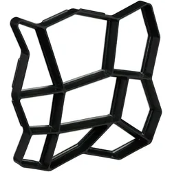 Relaxdays Gehwegform 2er Set, DIY Gestaltung von Gartenwegen, zum Selbstgießen, HxBxT: 4x32x32 cm, Kunststoff, schwarz