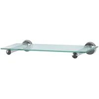 Spirella Wand-Glasablage Sydney Badezimmerablage Ablage Wandablage für das Badezimmer aus Glas und Edelstahl 60cm - zum Bohren