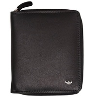 Golden Head Polo RFID Protect Zipped Billfold Coin Wallet Black