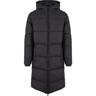URBAN CLASSICS Long Puffer Mantel - Black - 2XL
