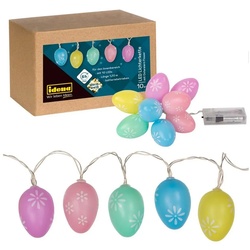Idena LED-Lichterkette Idena 31273 – LED Lichterkette für Ostern, mit 10 LEDs in Warmweiß bunt