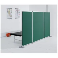 SOENNECKEN Stellwand stoffbespannt/Acrylglas 1210mm dunkelgrün