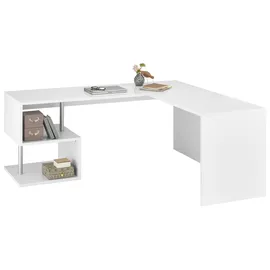 INOSIGN Eckschreibtisch »Esse, Schreibtisch im modernen Design«, mit oder ohne Monitoraufsatz Breite 180/160 cm, "Made in Italy" weiß