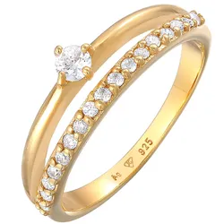 Elli Zirkonia Solitär Verlobung 925 Silber Ringe   Damen 