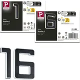 Paulmann Bundle Solar LED Hausnummernleuchte Nummer 16 - Schwarz