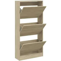 VidaXL Schuhschrank Sonoma-Eiche 60x21x125,5 cm Holzwerkstoff