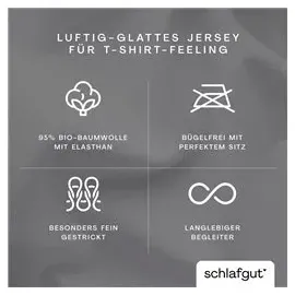 schlafgut Knitted Jersey Uni Grau 155 x 220 cm + 80 x 80 cm