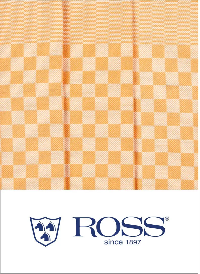 Ross 3er Pack Baumwoll-Geschirrtücher Gebild 45x65 cm | gelb - gelb