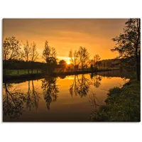 ARTland Leinwandbild »goldener Morgen«, Sonnenaufgang & -untergang, (1 St.),