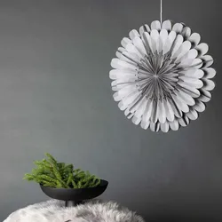 Venture Home Järvsön Weihnachtsstern mit Licht Papier Ø60 cm Pendelleuchte dunkelgrau.