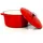 Echtwerk Schmortopf aus Gusseisen mit Emaille-Beschichtung, Brotbacktopf, Für Backöfen, Grill und Induktion geeignet, rot, 3,5 L, Ø 22,5 cm