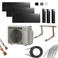 DAIKIN Emura3 Klimaanlage | 3x FTXJ25 + 3MXM52A9 | 3 x 2,5kW | +Leitungen