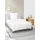 BIERBAUM Elegant uni Weiß 155 x 220 cm + 2 x 80 x 80 cm