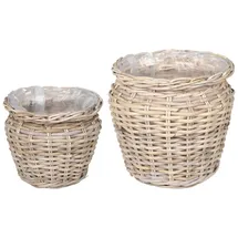 vidaXL Blumentopfkorb 2 x 30 x 30 x 30 cm Grau