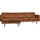 Woood Ecksofa Rodeo Lederoptik, moderne Chaiselongue links, cognacbraun, komfortabel gepolstert