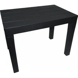 Gartentisch Bank Hocker 60x40 cm Kunststoff Anthrazit Robust Terrasse Balkon