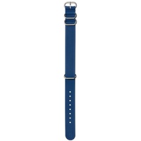 Nixon FKM Rubber NATO Wechselarmband für Uhren mit 20 mm Abstand aus Silikon und Kautschuk in der Farbe Marineblau/Blau mit Schnalle und Beschläge aus Edelstahl, BA005-3391-00
