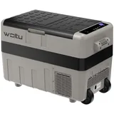 WOLTU Kompressor Kühlbox Auto 40L, 12V 230V Elektrische Camping Kühlbox Groß mit Gefrierfach, Dual Zone Kühlschrank mit USB, Kühltruhe Mini Gefrierbox für Lkw, Strand, Picknick, Summer Saver, Grau