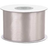 Creativery Satinband, Satinband 50mm x 25m Rolle Taupe braun