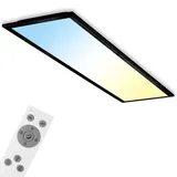 Briloner LED Panel, Schlafzimmerlampe, 100x25x6 cm, Schwarz