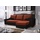 Fun Möbel Ecksofa COLLIN mit Schlaffunktion Schwarz/Dunkelorange Ottomane Rechts - Schwarz