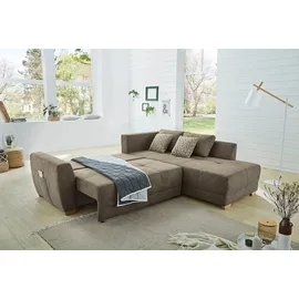 Jockenhöfer GRUPPE Luzern 254x87x208 cm", Luxus-Microfaser Ottomane beidseitig braun (32159756-0)