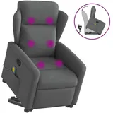 vidaXL Massagesessel mit Aufstehhilfe Stoff 95 x 100 x 95 cm Dunkelgrau
