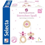 Selecta 64009 - bellybutton, Sternchen Spaß, Minitrapez, Spiel-Anhänger, Holz, rosa, 15,5 cm