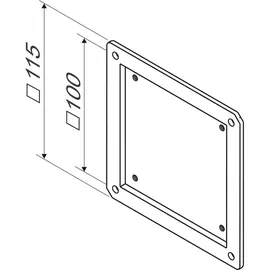Roline VESA-Adapter 75x75 auf 100x100