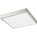 ETC Shop LED dimmbar LED Rasterleuchten Deckenleuchte flach rechteckig, Aufbau, nickel-matt weiß, 22 Watt 1980 Lumen neutralweiß, L 17 cm, Wohnzimmer Küche