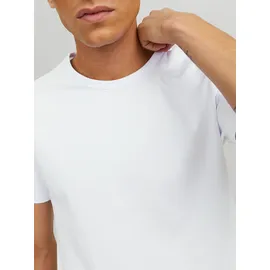 JACK & JONES Herren Rundhals T-Shirt Basic Weiß XS