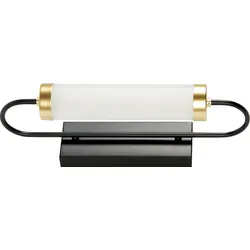 Wandleuchte LED Metall schwarz / gold rechteckig HENRY