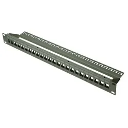 Patchpanel Modular für 24 Keystone Module, leer, 1HE - grau