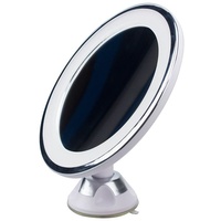 Uniq Runder Spiegel mit LED-Licht und Saugnapf x10 Vergrößerungsspiegel - Weiß 1 St