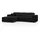 beautysofa Eckcouch 267 cm Schwarz