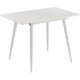 Vicco Esstisch Beaver, 80 x 70 cm ausziehbar Weiß, - Weiß
