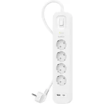 Belkin Steckdosenleiste, 4-fach - USB-A+C,525J,18W,2m SRB001vf2MV2