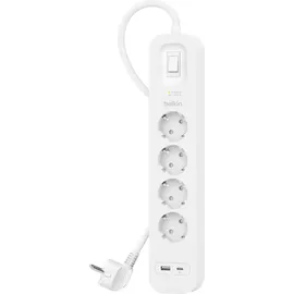 Belkin Steckdosenleiste, 4-fach - USB-A+C,525J,18W,2m SRB001vf2MV2