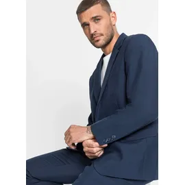 bonprix Anzug Slim Fit (2-tlg.Set), blau, Gr.64, Modischer 2teiliger Anzug bestehend aus Sakko und Hose