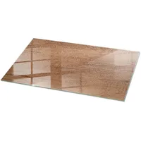 Tulup Tischplatte Braun, Glas 100x50x0.4 cm Esszimmer, Tische, Esstische,