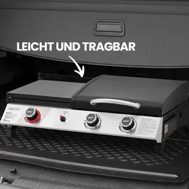 Royal Gourmet Tragbarer Gasgrill 3 in 1